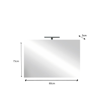 Mirror with led light