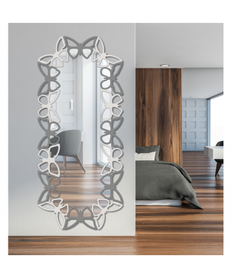 ERMES ivory and dove gray mirror P4994 Pintdecor