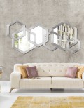 Mirror HEXAGONS OF SILVER P4860 PINTDECOR