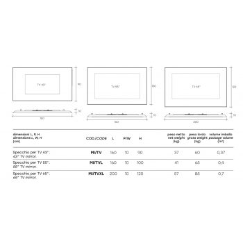 MIRROR TV ACCOMMODATION MIRAGE TV FIAM