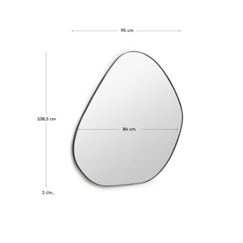 Anera mirror in black metal 84 x 108.5 cm