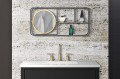 CIRCLE MIRROR WITH INDUSTRY SHELVES