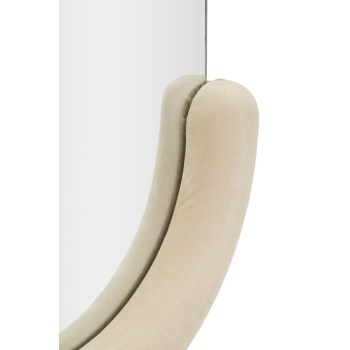 CHANTAL CREAM VELVET WALL MIRROR