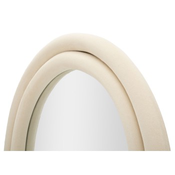 CLOE CREAM VELVET WALL MIRROR