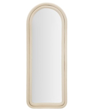 CLOE CREAM VELVET WALL MIRROR