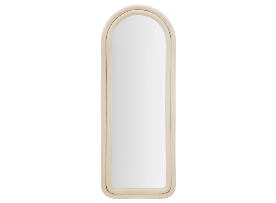 CLOE CREAM VELVET WALL MIRROR