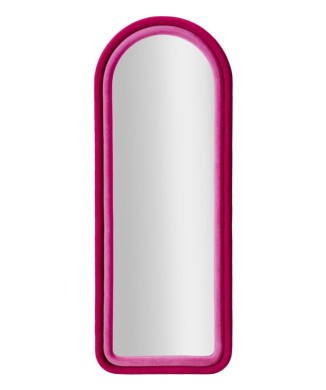 CLOE FUCHSIA VELVET WALL MIRROR