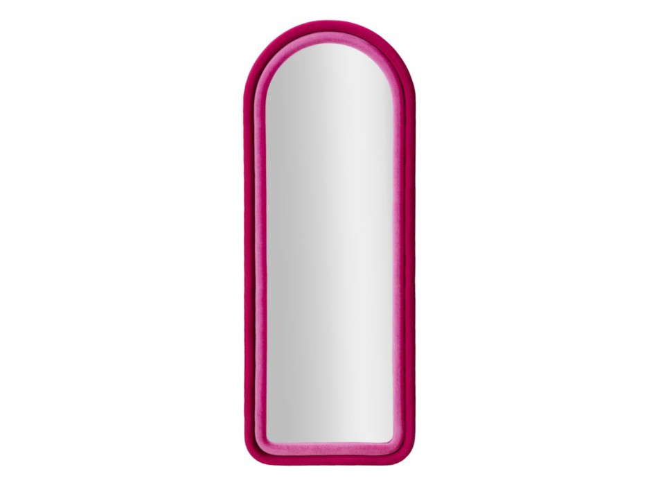 CLOE FUCHSIA VELVET WALL MIRROR