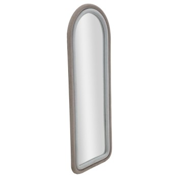 CLOE GRAY VELVET WALL MIRROR