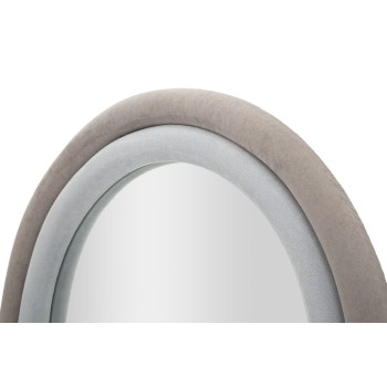 CLOE GRAY VELVET WALL MIRROR