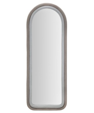 CLOE GRAY VELVET WALL MIRROR