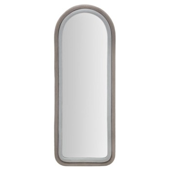 CLOE GRAY VELVET WALL MIRROR