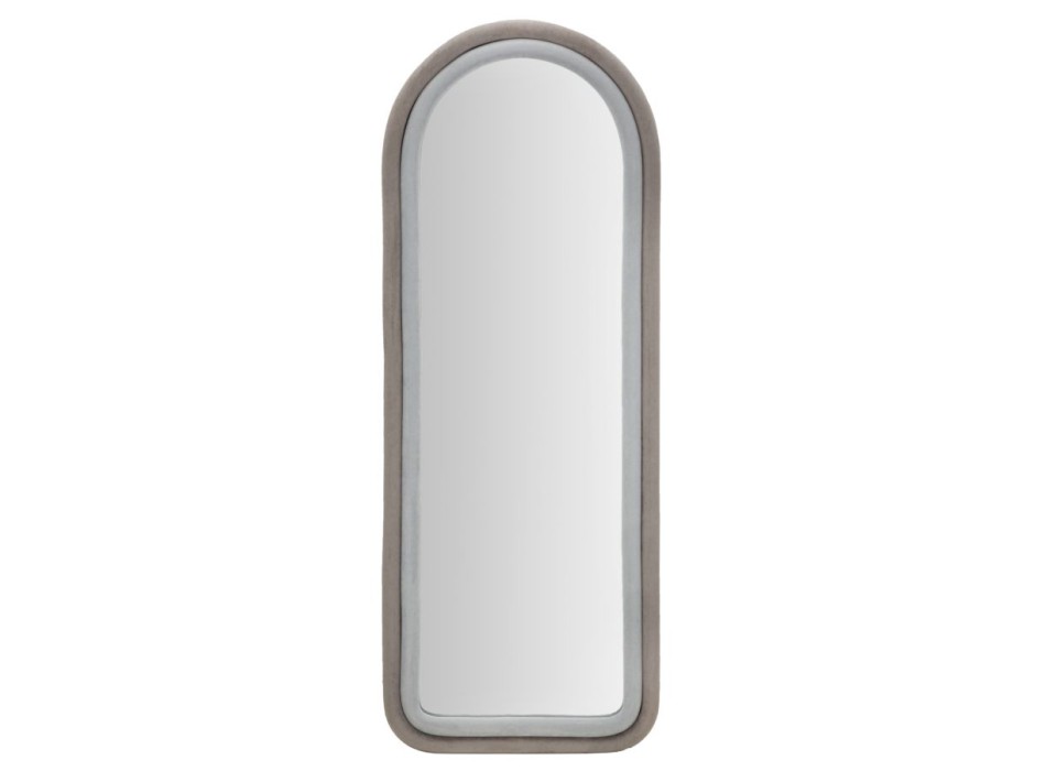 CLOE GRAY VELVET WALL MIRROR