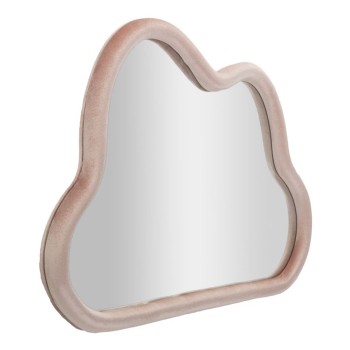 CLOUD PINK VELVET WALL MIRROR