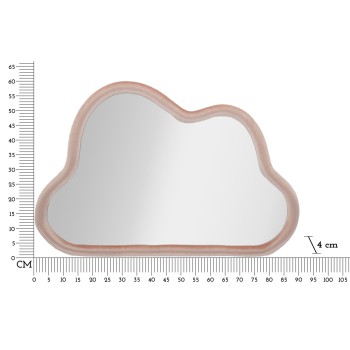 CLOUD PINK VELVET WALL MIRROR