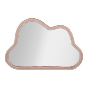 CLOUD PINK VELVET WALL MIRROR