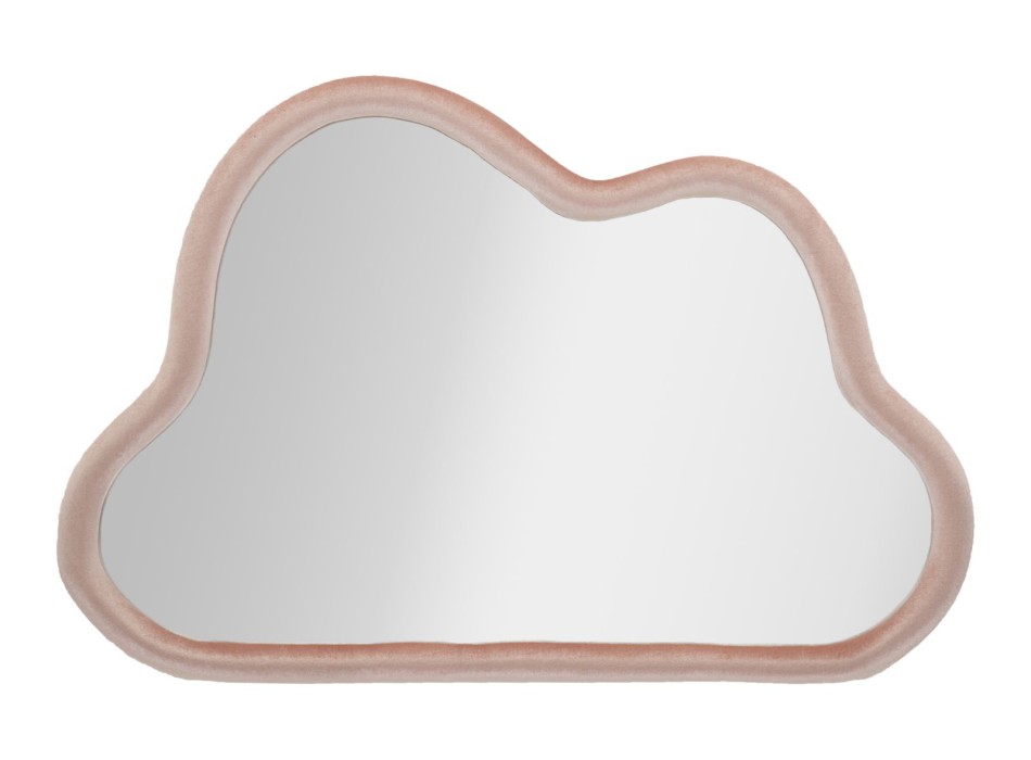 CLOUD PINK VELVET WALL MIRROR