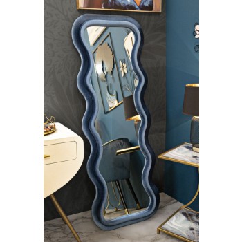 EMILY BLUE VELVET WALL MIRROR