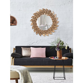 GLAM PETAL COPPER WALL MIRROR