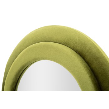 MIKI GREEN VELVET WALL MIRROR