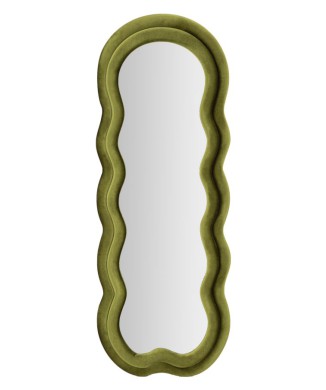 MIKI GREEN VELVET WALL MIRROR