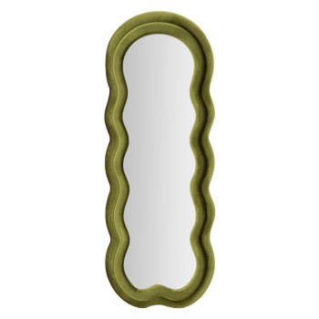 MIKI GREEN VELVET WALL MIRROR