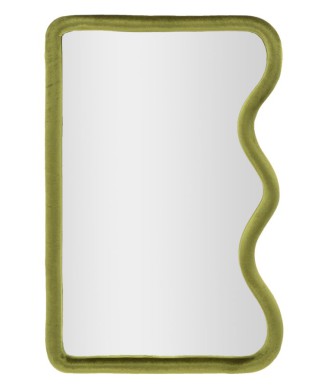 TOD GREEN VELVET WALL MIRROR