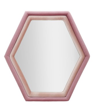 TONY PINK VELVET/MIX WALL MIRROR