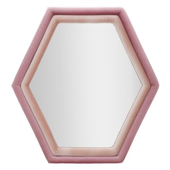 TONY PINK VELVET/MIX WALL MIRROR