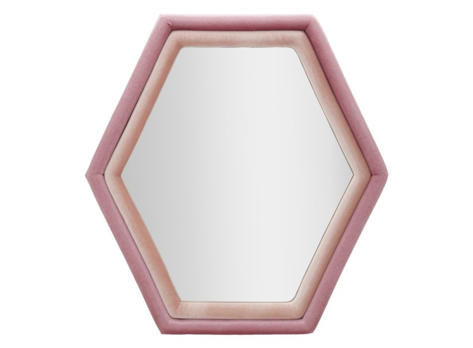 TONY PINK VELVET/MIX WALL MIRROR