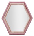 TONY PINK VELVET/MIX WALL MIRROR