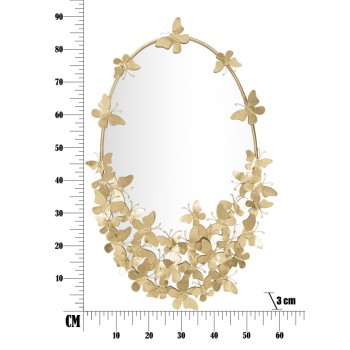 GLAM OVAL BUTTERFLY MIRROR