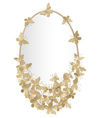 GLAM OVAL BUTTERFLY MIRROR