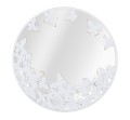 WHITE BUTTERFLY ROUND MIRROR