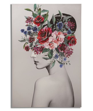 LADY FLOWER PAINTED PRINT -A-