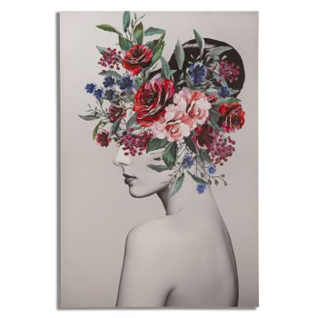 LADY FLOWER PAINTED PRINT -A-