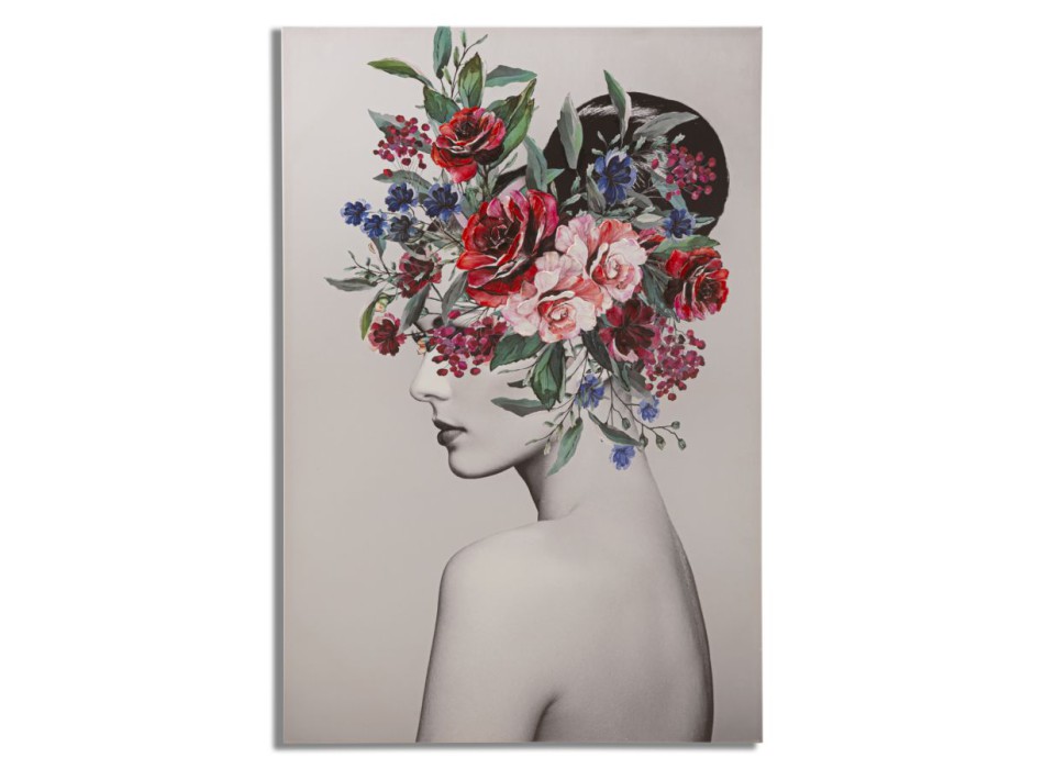 LADY FLOWER PAINTED PRINT -A-