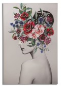 LADY FLOWER PAINTED PRINT -A-