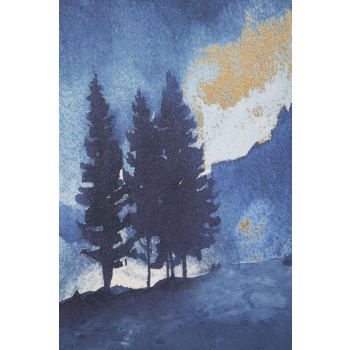 MOUNTAIN TREE PAINTED PRINT