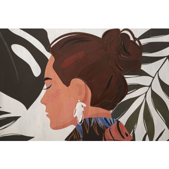 PRINT PAINTING LADY JUNGLE -B- 80X2,8x120