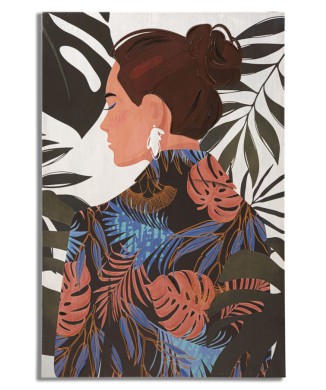 PRINT PAINTING LADY JUNGLE -B- 80X2,8x120