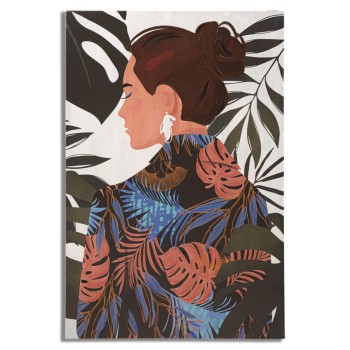 PRINT PAINTING LADY JUNGLE -B- 80X2,8x120