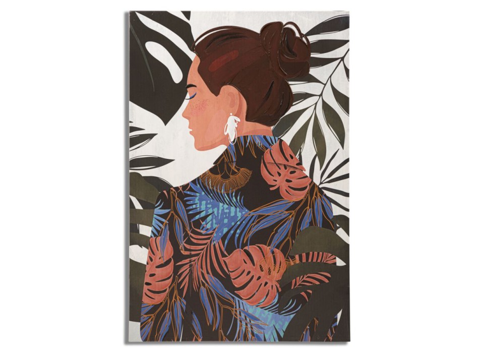 PRINT PAINTING LADY JUNGLE -B- 80X2,8x120