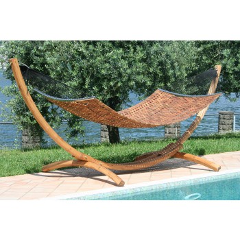 LAMELLAR WOOD SUPPORT WITH HAMMOCK A3000 F6+A3000 HAMMOCK-NIDO ARMCHAIR-LA RETE