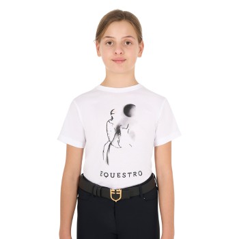 SLIM FIT GIRL T-SHIRT WITH MOON RAY PRINT