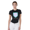 SLIM FIT WOMEN'S T-SHIRT WITH PSYCHEDELIC LOGO