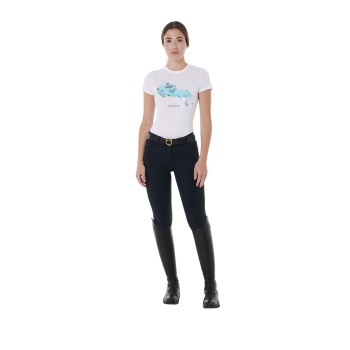 SLIM FIT WOMEN'S T-SHIRT WITH JUMP PRINT