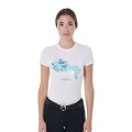 SLIM FIT WOMEN'S T-SHIRT WITH JUMP PRINT