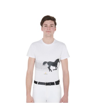 SLIM FIT MEN'S T-SHIRT WITH RACEHORSE