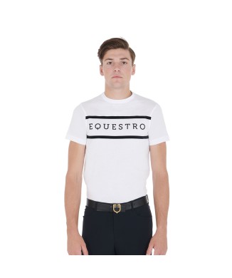 SLIM FIT MEN'S T-SHIRT WITH CONTRAST WRITING